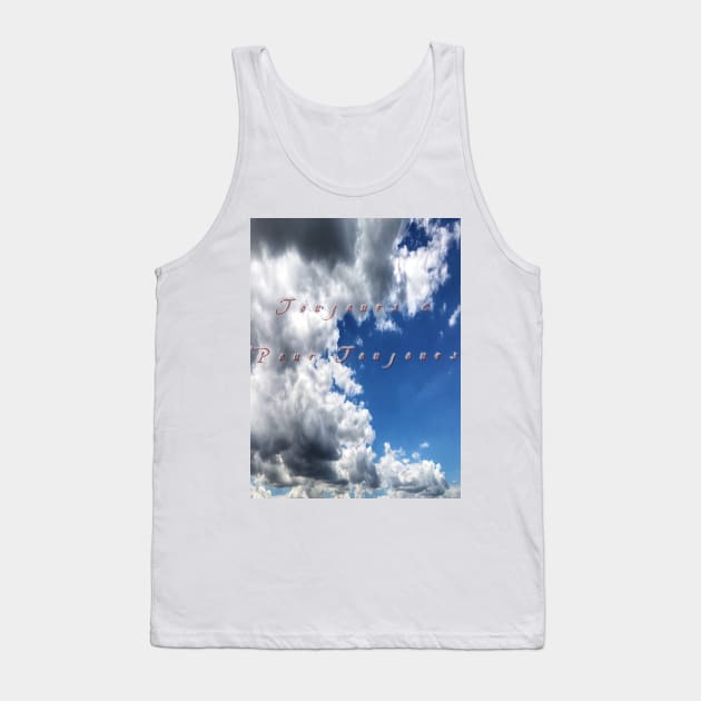 Scenic sky and clouds photography with French text Tank Top by Khala